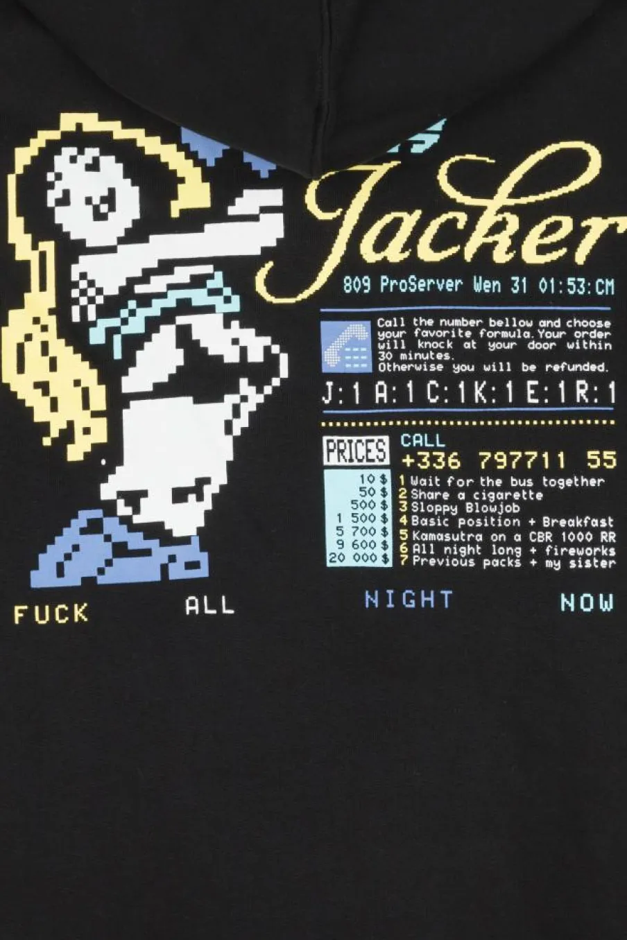3615 HD - Hoodie | Noir*JACKER New
