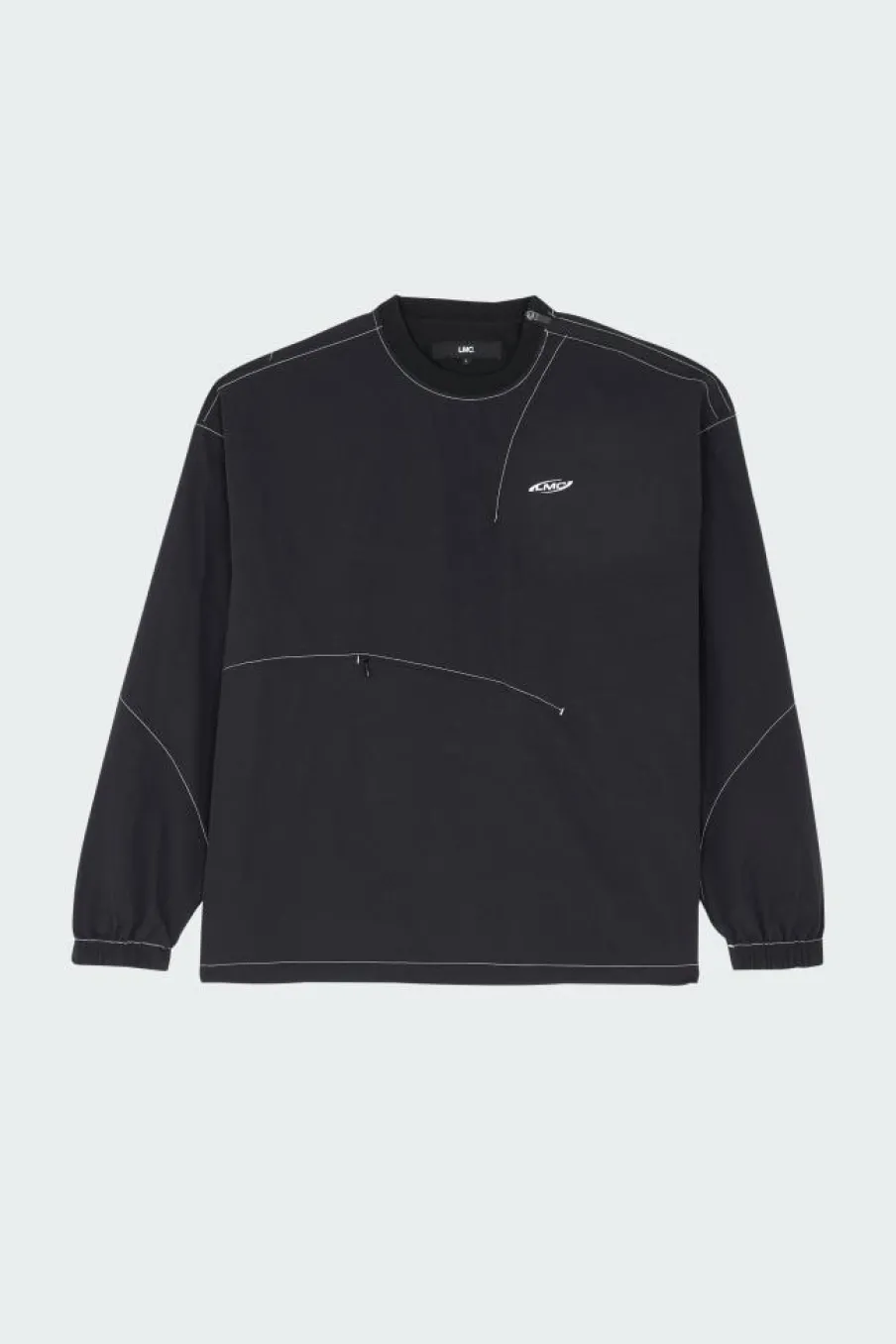 ACTIVE GEAR NYLON CURVED DART CREW NECK - T-shirt | Noir*LOST MANAGEMENT CITIES Sale