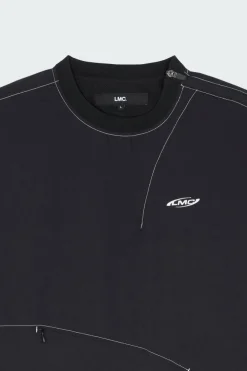ACTIVE GEAR NYLON CURVED DART CREW NECK - T-shirt | Noir*LOST MANAGEMENT CITIES Sale