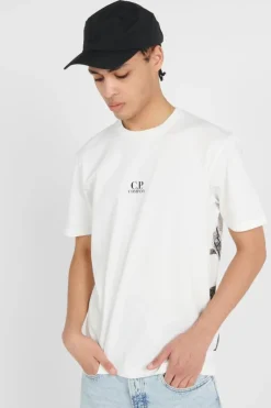 ARTWORK LOGO T-SHIRT - T-shirt | Blanc*C.P. COMPANY Outlet