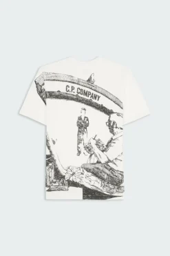 ARTWORK LOGO T-SHIRT - T-shirt | Blanc*C.P. COMPANY Outlet