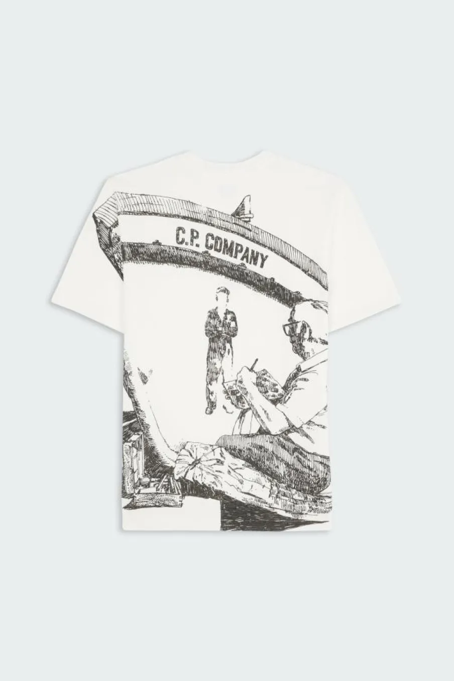 ARTWORK LOGO T-SHIRT - T-shirt | Blanc*C.P. COMPANY Outlet