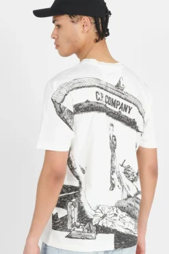 ARTWORK LOGO T-SHIRT - T-shirt | Blanc*C.P. COMPANY Outlet