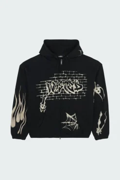 ATM BOXY ZIP HOODIE - Hoodie | Noir*WASTED Discount