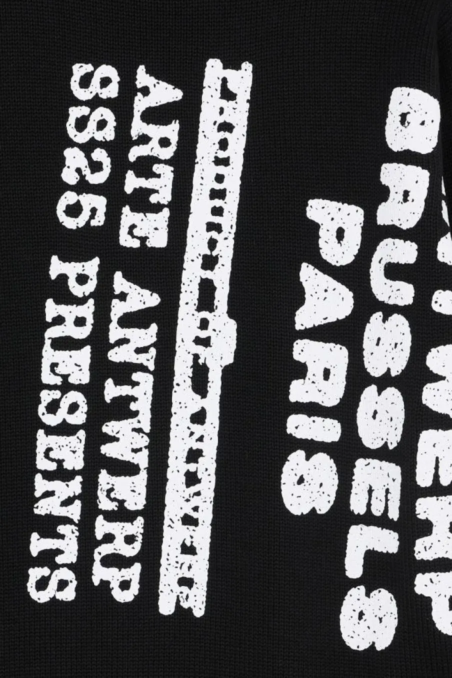 Big Print Knit Sweater - Pull | Noir*ARTE ANTWERP Online