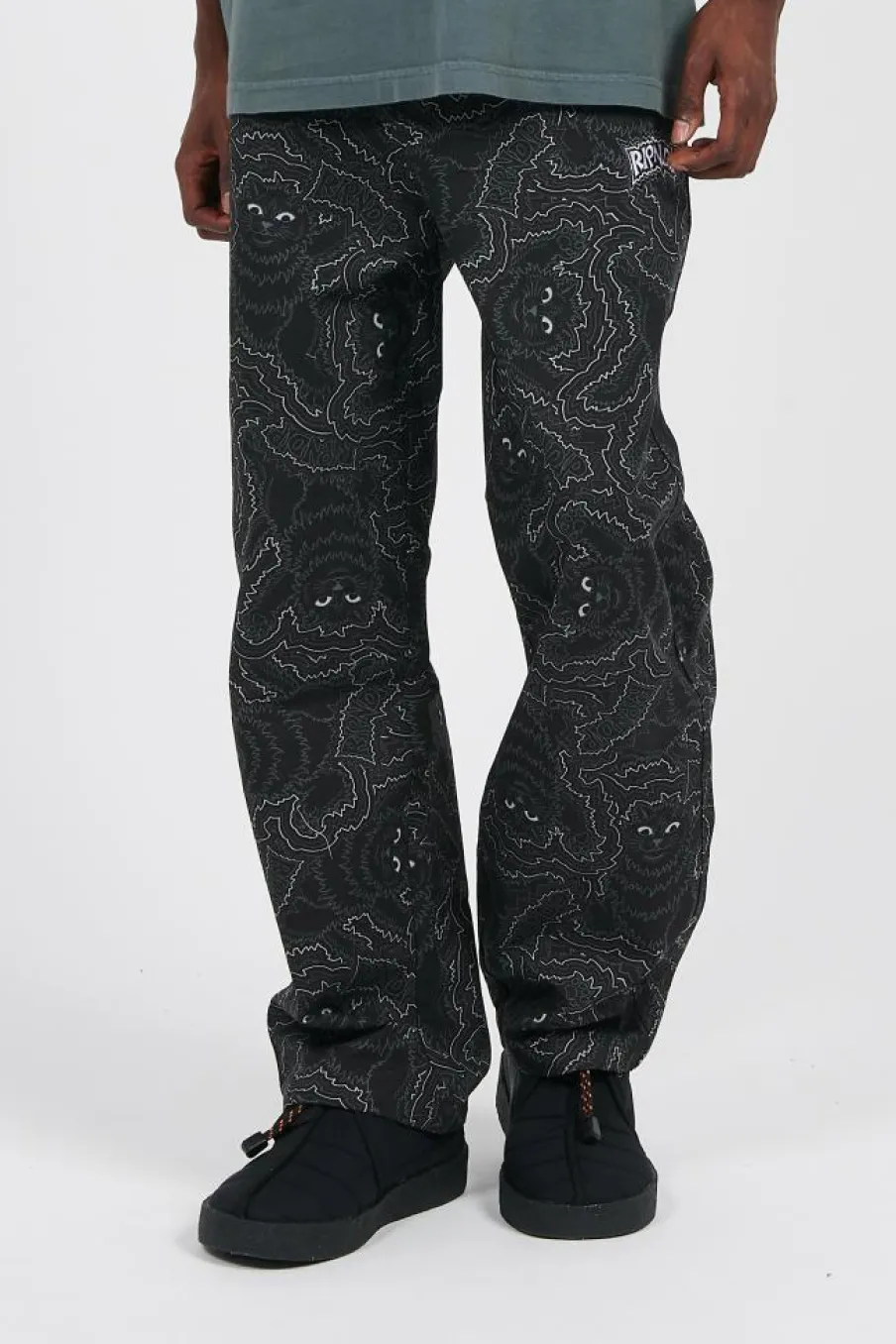 Big Pussy Energy Wide Leg Pants - Pantalon | Noir*RIPNDIP