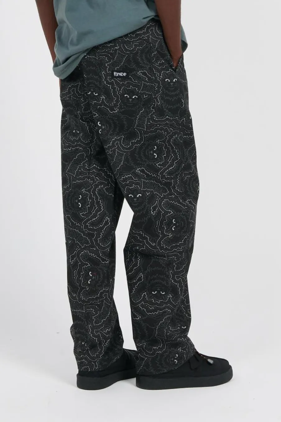 Big Pussy Energy Wide Leg Pants - Pantalon | Noir*RIPNDIP