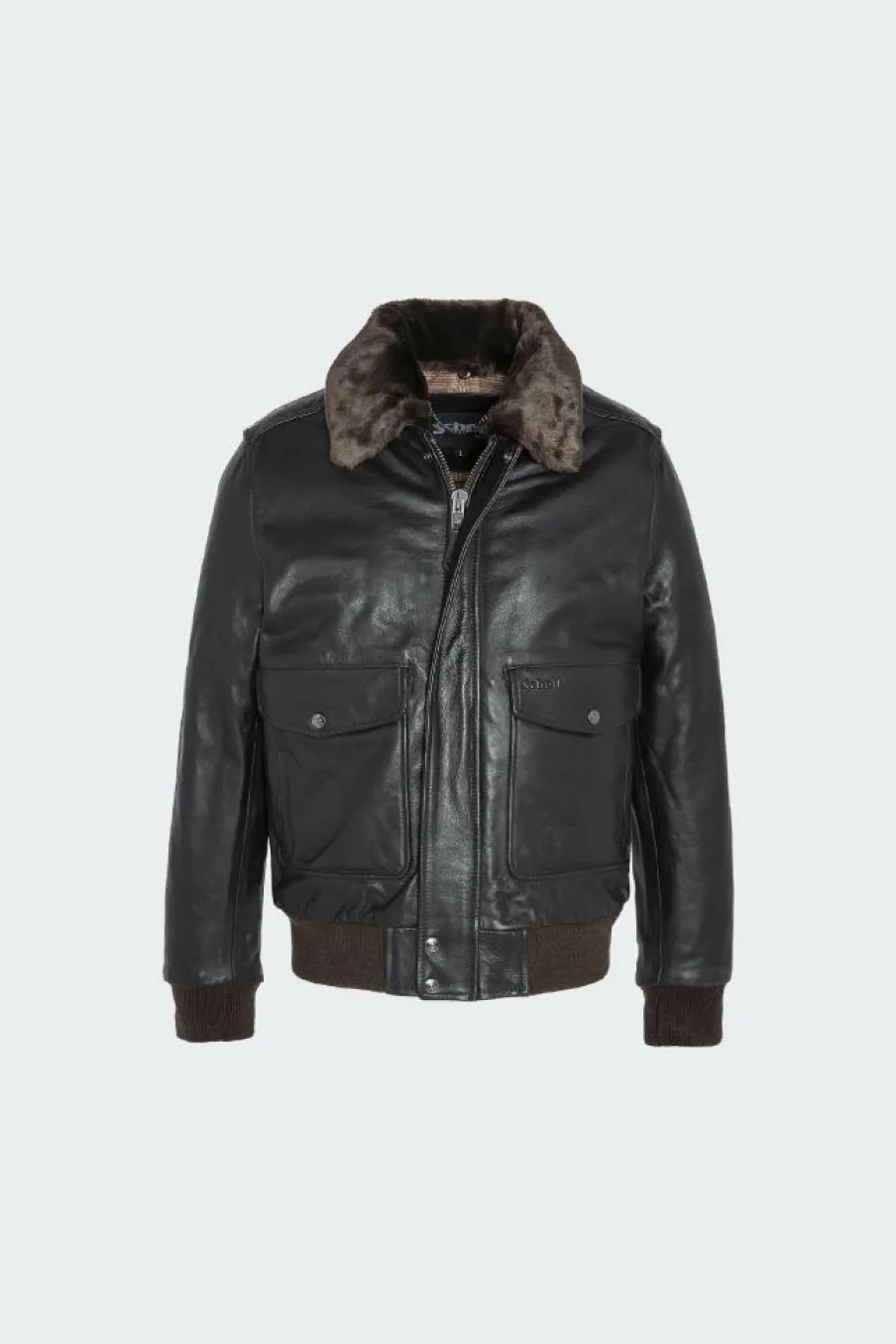 Blouson aviateur en cuir de vachette vintage | Marron*SCHOTT Sale