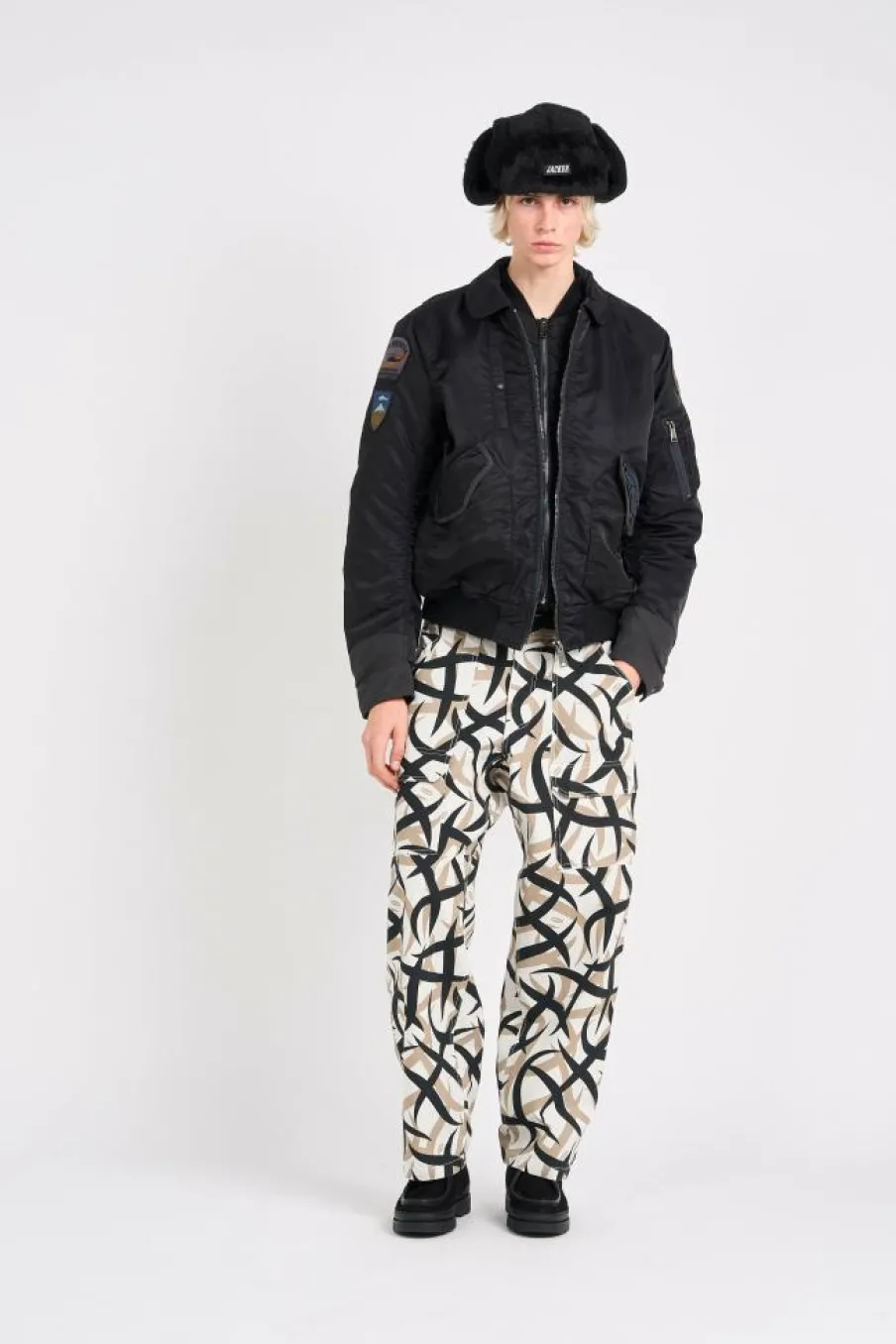 BOMBERS CWU AVEC BADGES - Blouson | Noir*SCHOTT New