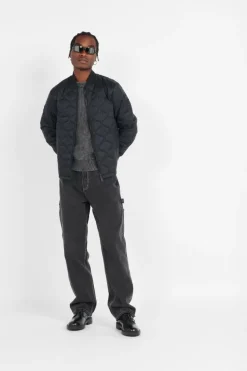 BOMBERS DROIT MATELASSE - Veste bomber | Noir*SCHOTT Best