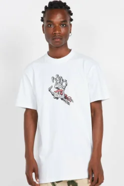 Bone Hand Cruz Front T-Shirt - T-shirt | Blanc*SANTA CRUZ