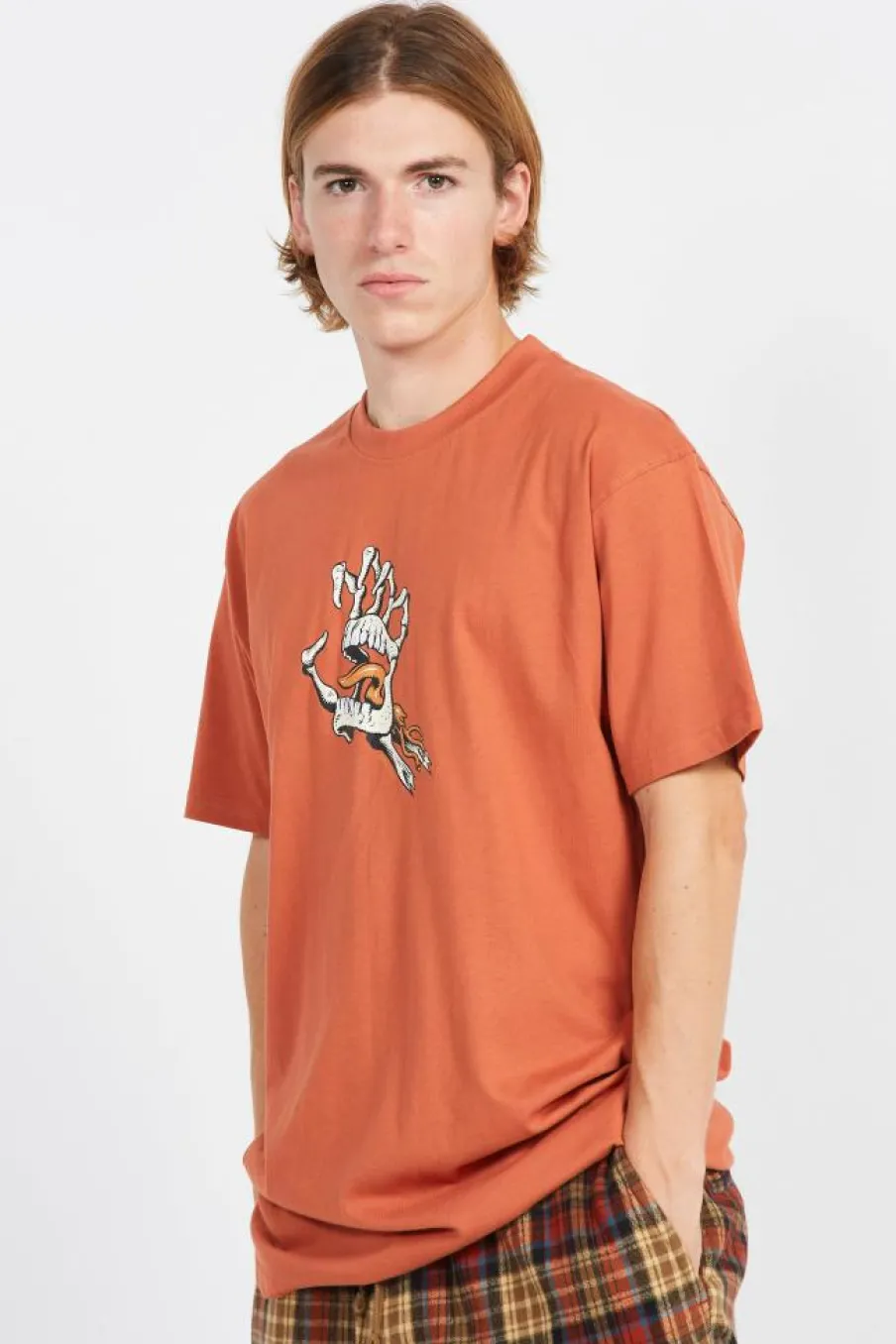 Bone Hand Cruz Front T-Shirt - T-shirt | Marron*SANTA CRUZ Sale