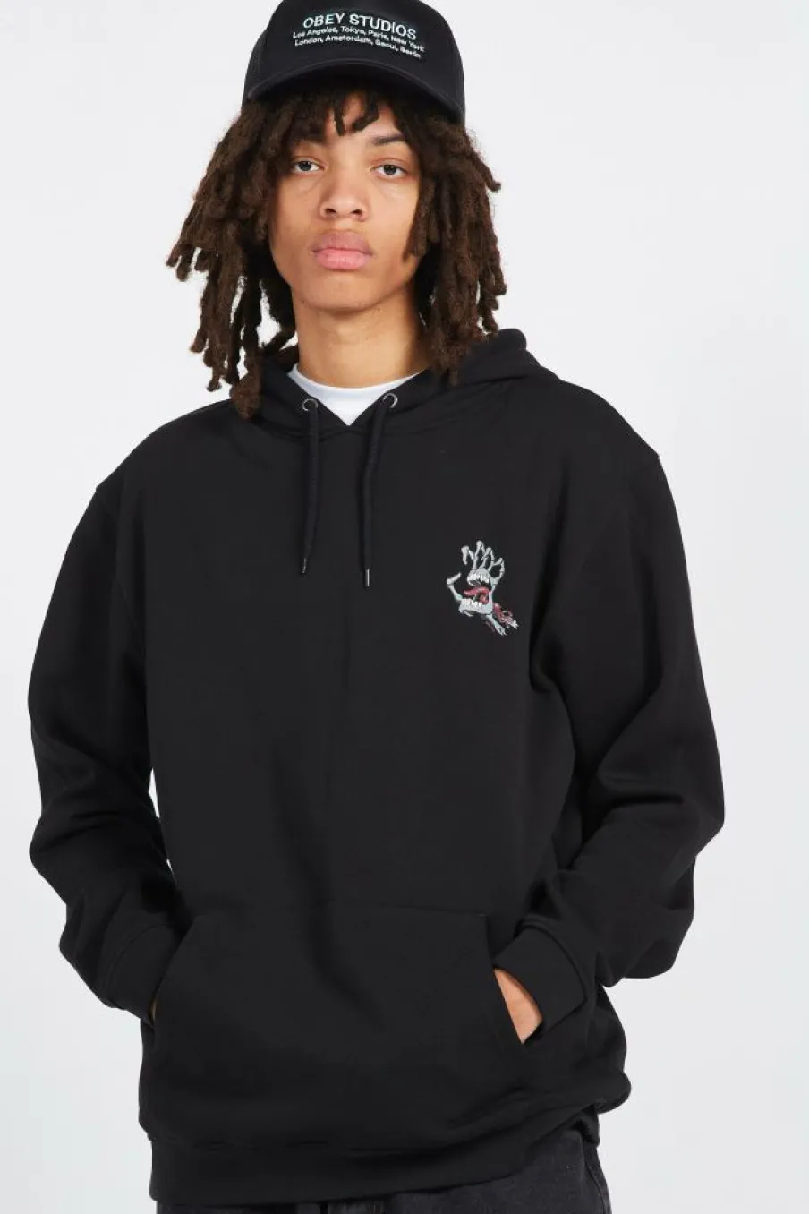 Bone Hand Cruz Hood - Hoodie | Noir*SANTA CRUZ Discount