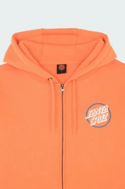 Breaker Check Opus Dot Zip Hood - Hoodie zippé | Orange*SANTA CRUZ Outlet