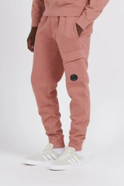 BRUSHED & EMERIZED DIAGONAL FLEECE CARGO TRACK PANTS - Jogging | Rose*C.P. COMPANY Discount