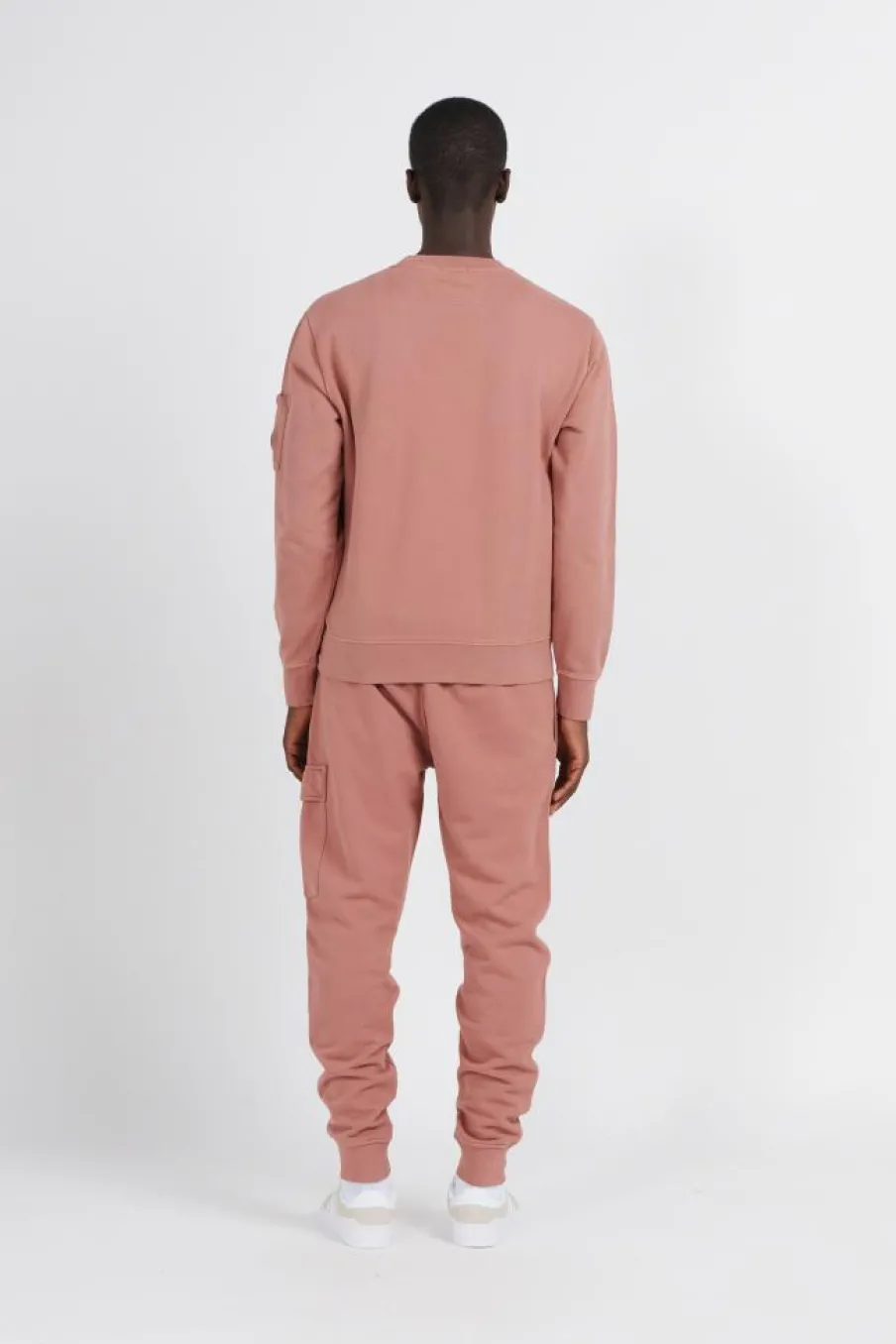 BRUSHED & EMERIZED DIAGONAL FLEECE CARGO TRACK PANTS - Jogging | Rose*C.P. COMPANY Discount