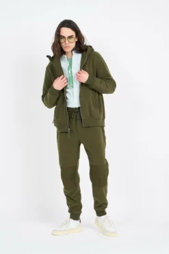 Brushed Fleece Hybrid Hooded Jacket - Polaire | Kaki*POLO RALPH LAUREN Outlet