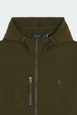 Brushed Fleece Hybrid Hooded Jacket - Polaire | Kaki*POLO RALPH LAUREN Outlet