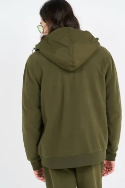 Brushed Fleece Hybrid Hooded Jacket - Polaire | Kaki*POLO RALPH LAUREN Outlet