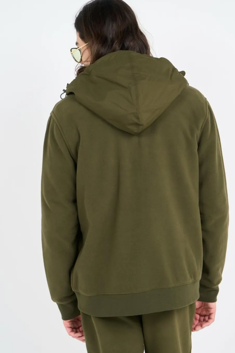 Brushed Fleece Hybrid Hooded Jacket - Polaire | Kaki*POLO RALPH LAUREN Outlet