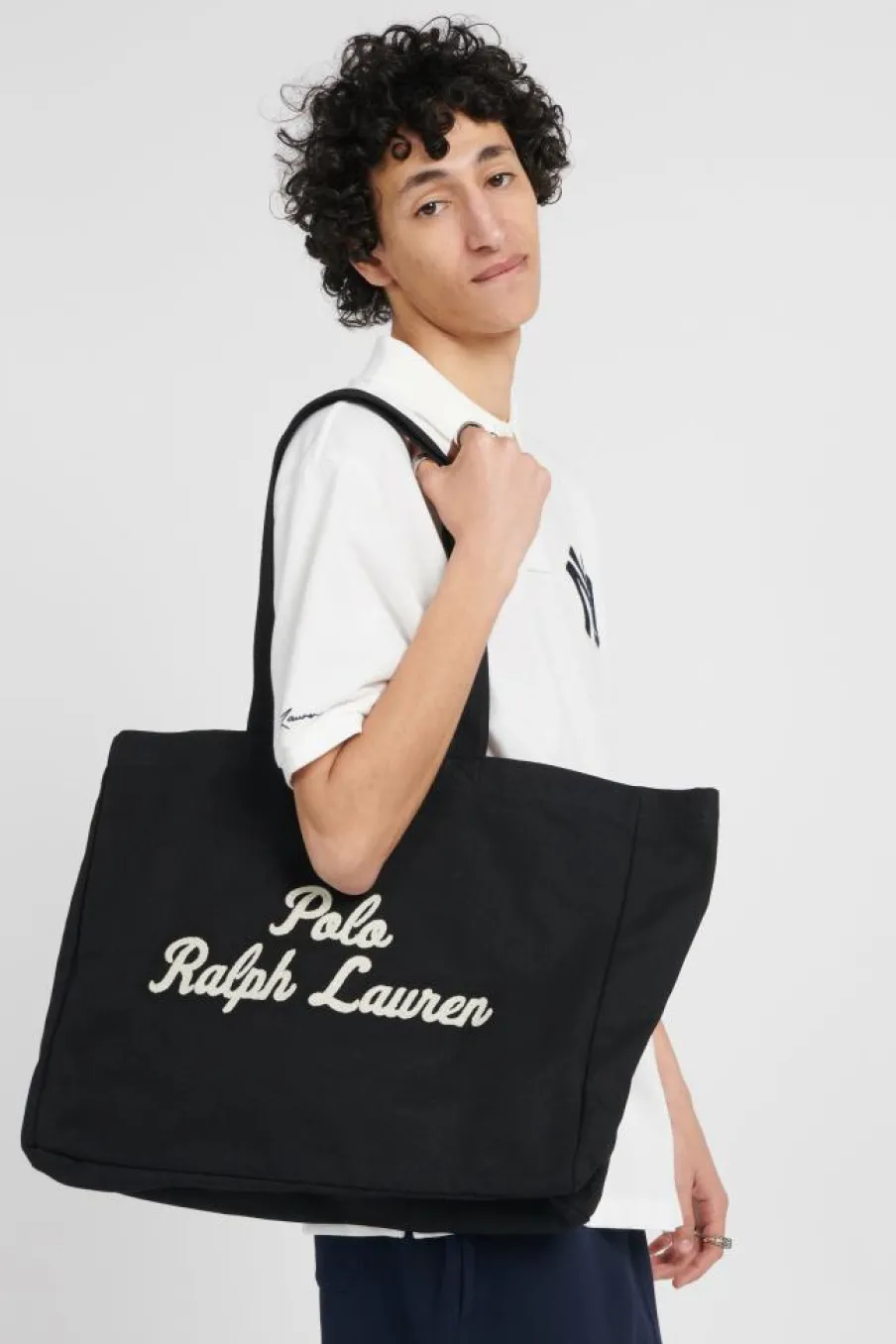Cabas brodé en toile - Sac cabas | Noir*POLO RALPH LAUREN Online