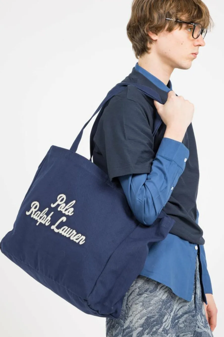 Cabas brodé en toile - Tote bag | Bleu*POLO RALPH LAUREN New