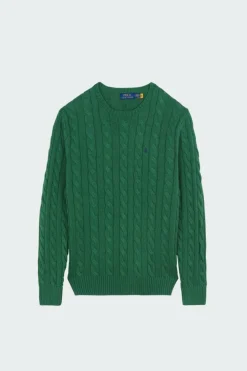Cable-Knit Cotton Sweater - Pull | Vert*POLO RALPH LAUREN New