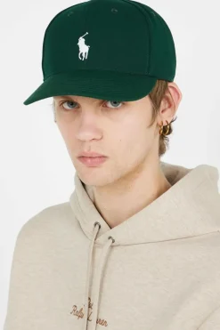 Casquette baseball calotte haute sergé - Casquette | Vert*POLO RALPH LAUREN Best