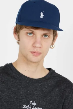 Casquette baseball calotte haute sergé - Casquette | Bleu*POLO RALPH LAUREN Online