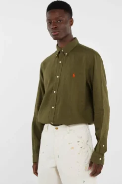 Chemise Custom Fit en lin - Chemise | Kaki*POLO RALPH LAUREN New