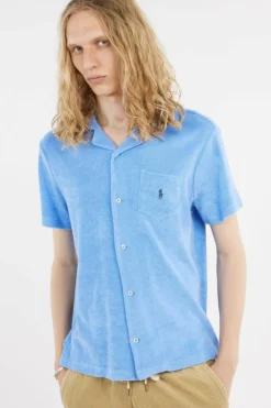 Chemise safari en molleton éponge - Chemise | Bleu*POLO RALPH LAUREN Discount