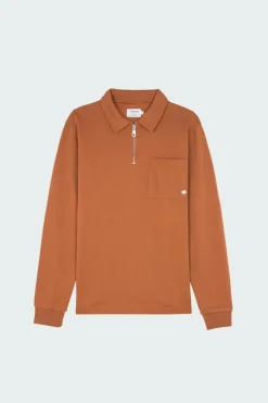 CRESTON RUGBY 1/4 ZIP - Sweatshirt | Orange*FARAH