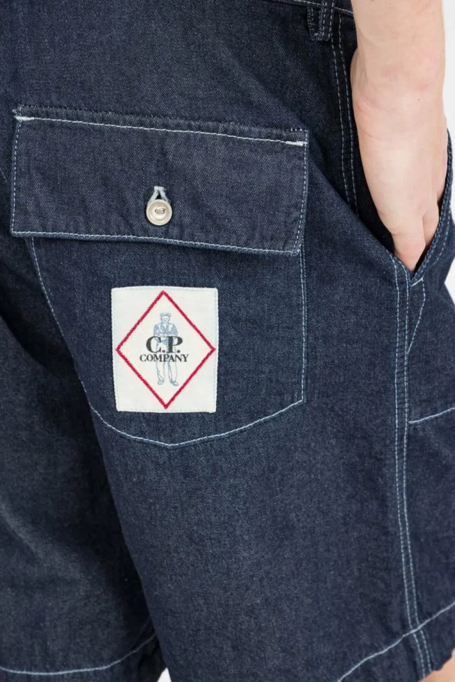 DENIM 3/1 SHORTS - Short | Bleu*C.P. COMPANY Best