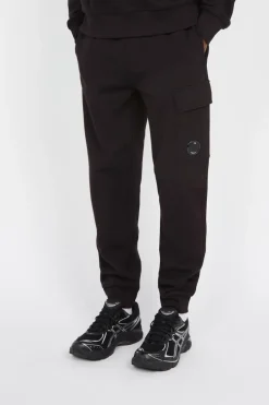 DIAGONAL RAISED FLEECE LENS - Jogging | Noir*C.P. COMPANY Sale