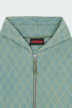 DIAMOND JACQUARD ZIP HOODIE - Veste | Bleu*PLEASURES Clearance