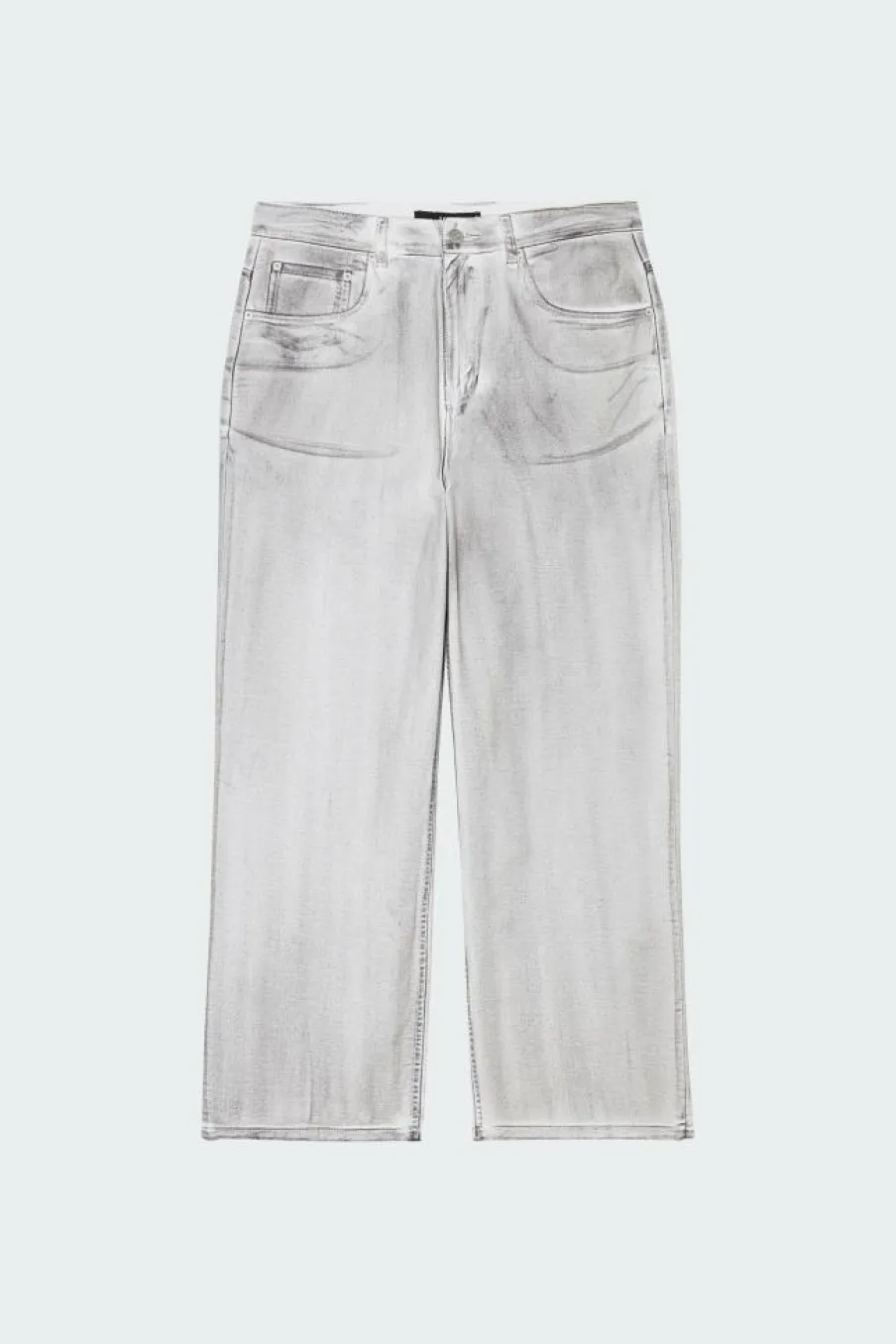 DIRTY WASHED WIDE DENIM PANTS - Jean | Noir*LOST MANAGEMENT CITIES Outlet