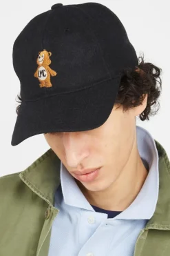 EMB BEAR WOOL 6PANEL CAP - Casquette | Noir*LOST MANAGEMENT CITIES