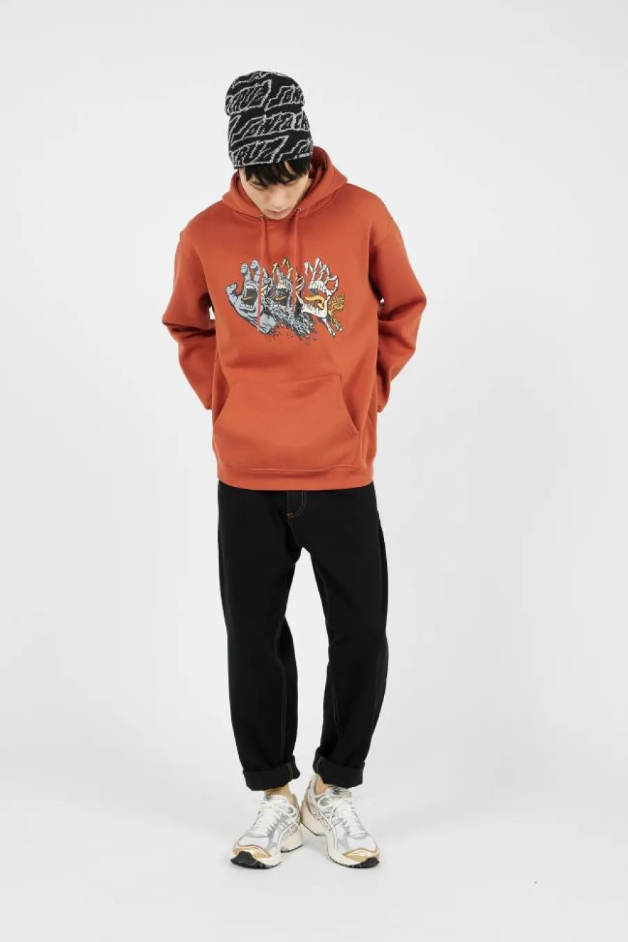 Evolved Hand Front Hood - Hoodie | Orange*SANTA CRUZ New