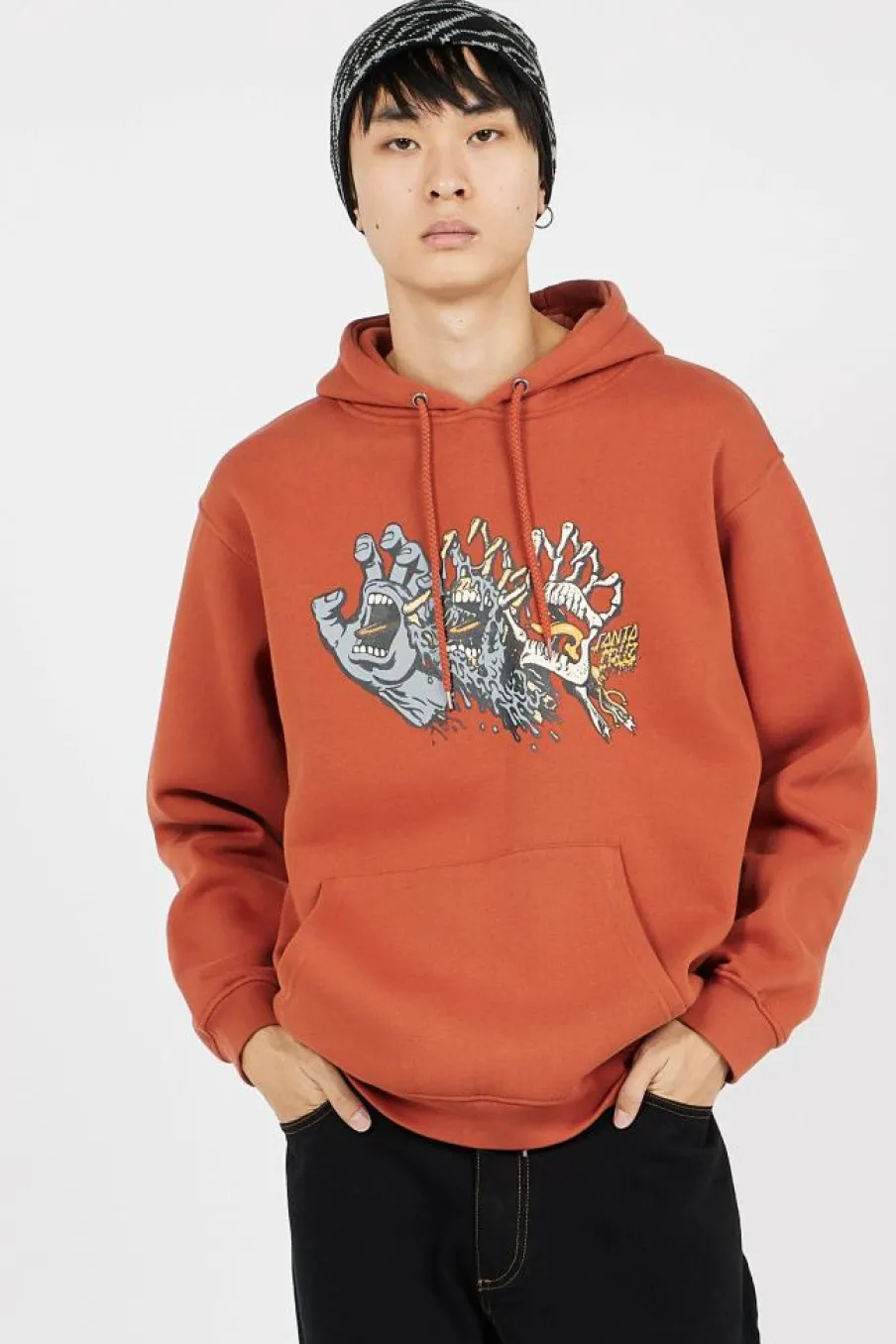 Evolved Hand Front Hood - Hoodie | Orange*SANTA CRUZ New