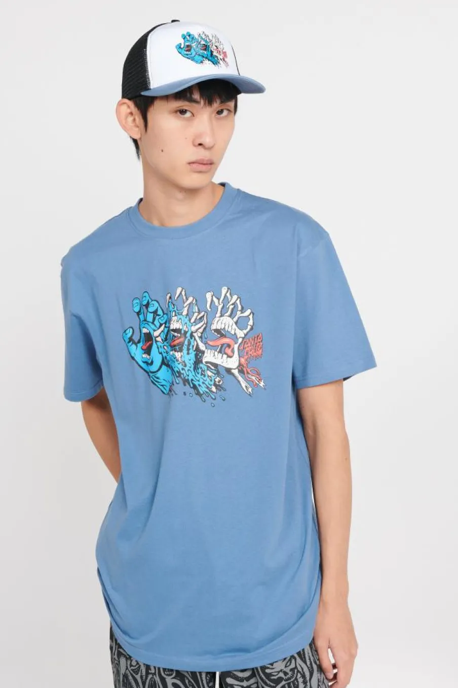 Evolved Hand Front T-Shirt - T-shirt | Bleu*SANTA CRUZ Discount
