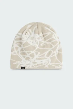 FLOWER UNCUFFED BEANIE - Bonnet | Beige*LOST MANAGEMENT CITIES Outlet