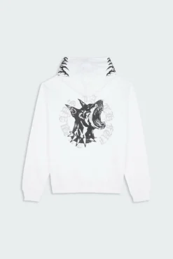 Full zip blitz - Hoodie zippé | Blanc*WASTED New