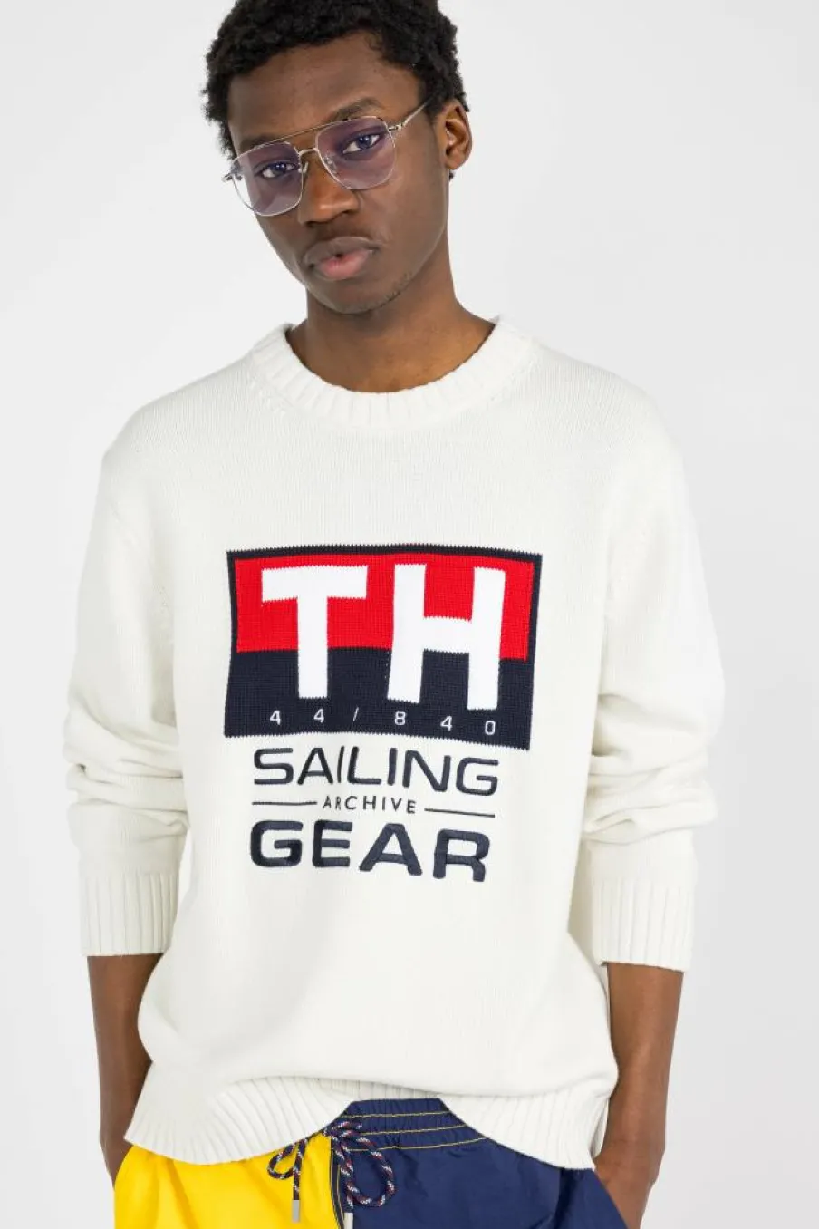 GI SAILING - Pull | Blanc*TOMMY JEANS Hot
