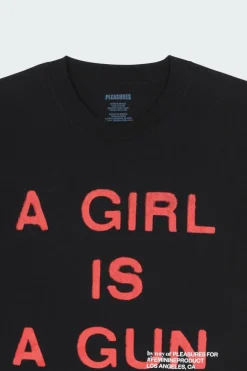 GIRL IS A GUN T-SHIRT - Modèle non visible : Modèle Femme | Noir*PLEASURES Hot