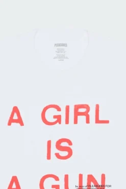 GIRL IS A GUN T-SHIRT - Modèle non visible : Modèle Femme | Blanc*PLEASURES Best