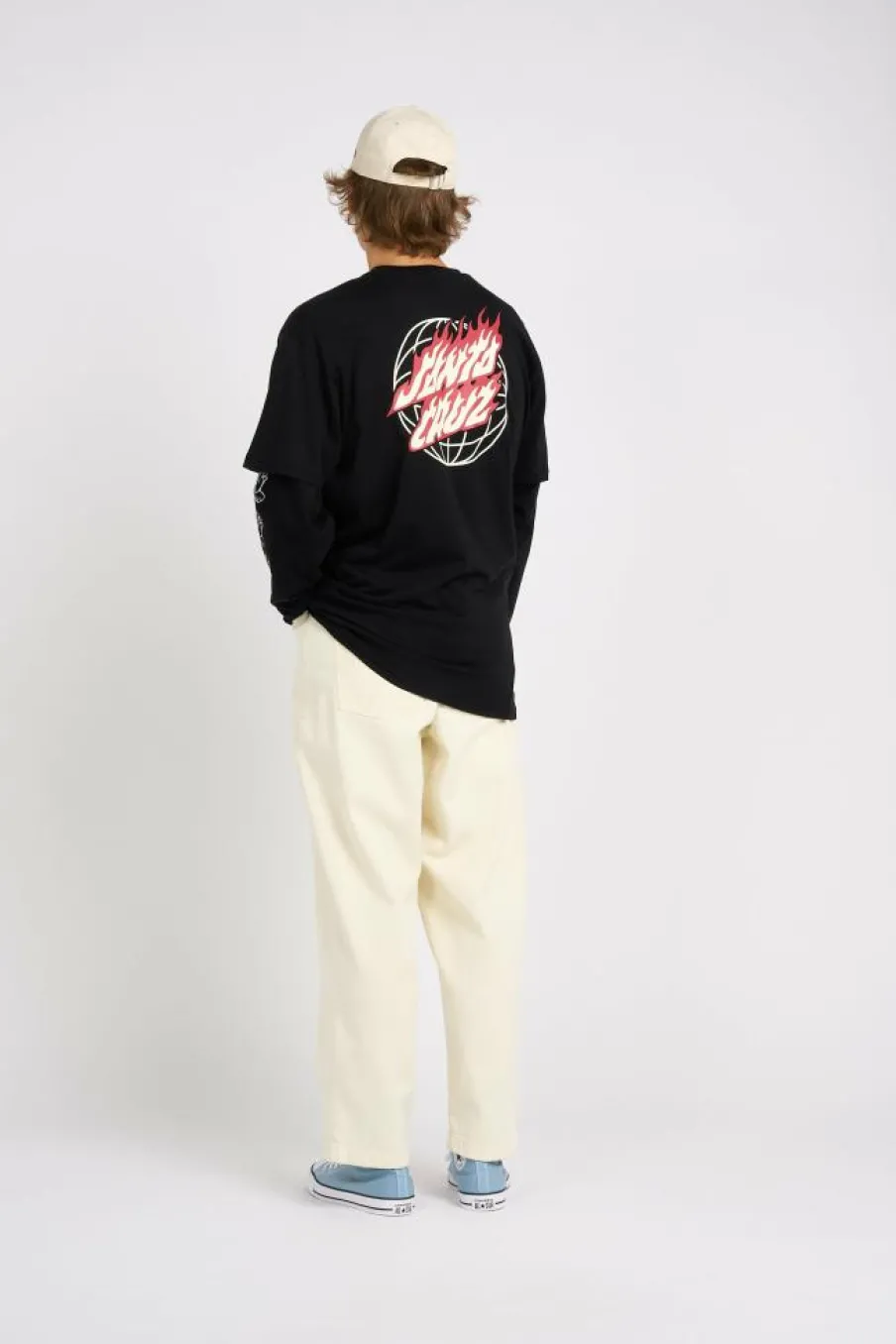 Global Flame Dot - T-shirt | Noir*SANTA CRUZ Hot