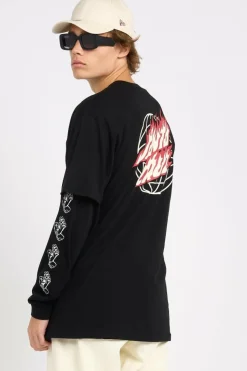 Global Flame Dot - T-shirt | Noir*SANTA CRUZ Hot