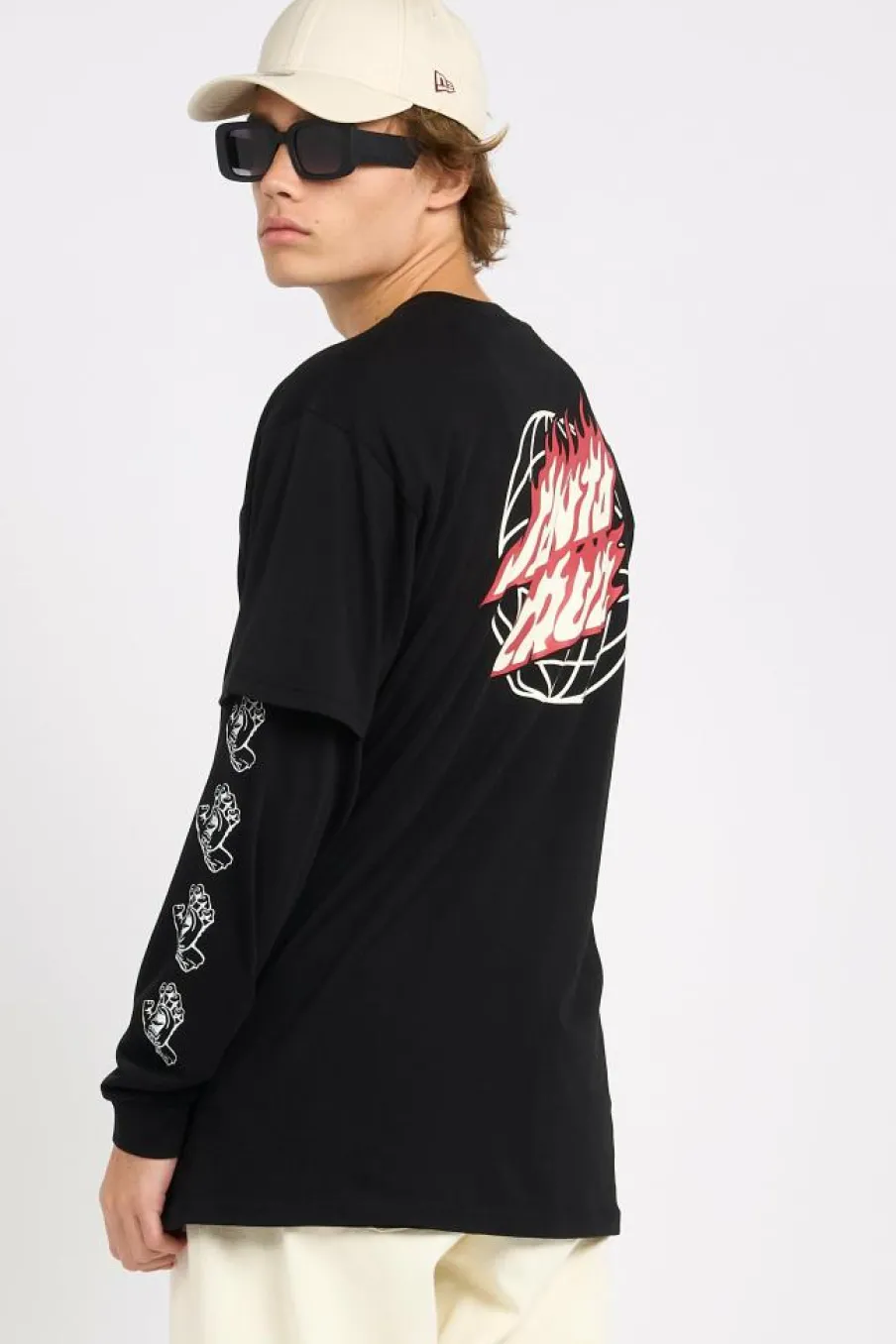 Global Flame Dot - T-shirt | Noir*SANTA CRUZ Hot
