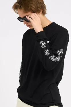 Global Flame Dot Mono - T-shirt | Noir*SANTA CRUZ Discount