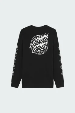 Global Flame Dot Mono - T-shirt | Noir*SANTA CRUZ Discount